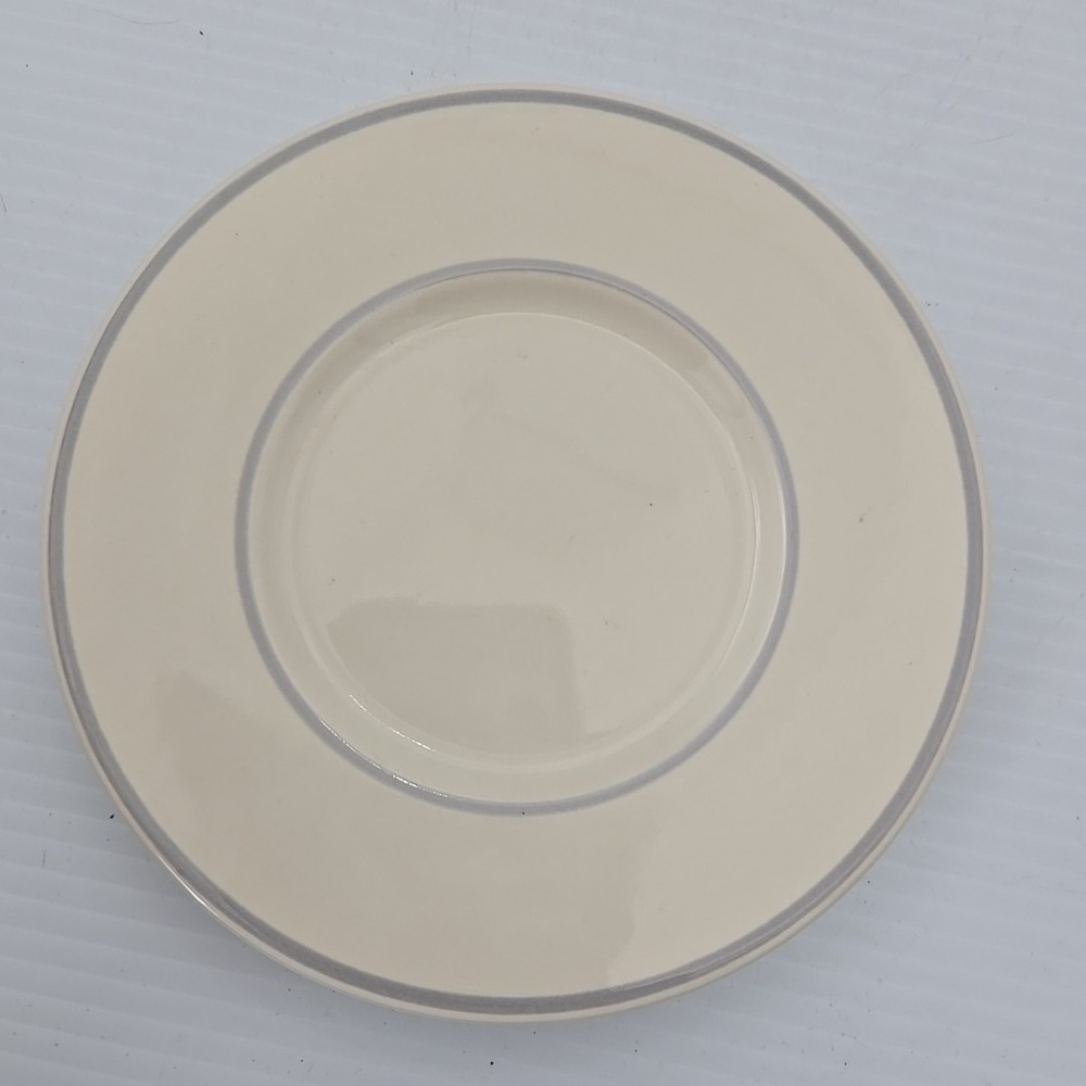 Pfaltzgraff Trousseau 6 Inch Dessert Plate Cream Gray Trim Ceramic 025398101818